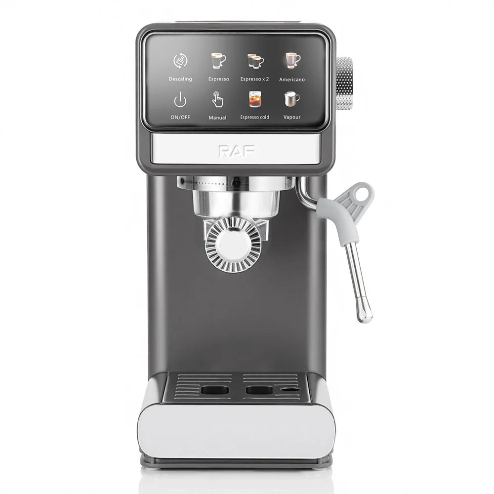 Máquina de café expresso para uso doméstico, extração de alta pressão, máquina de café com espuma de leite a vapor