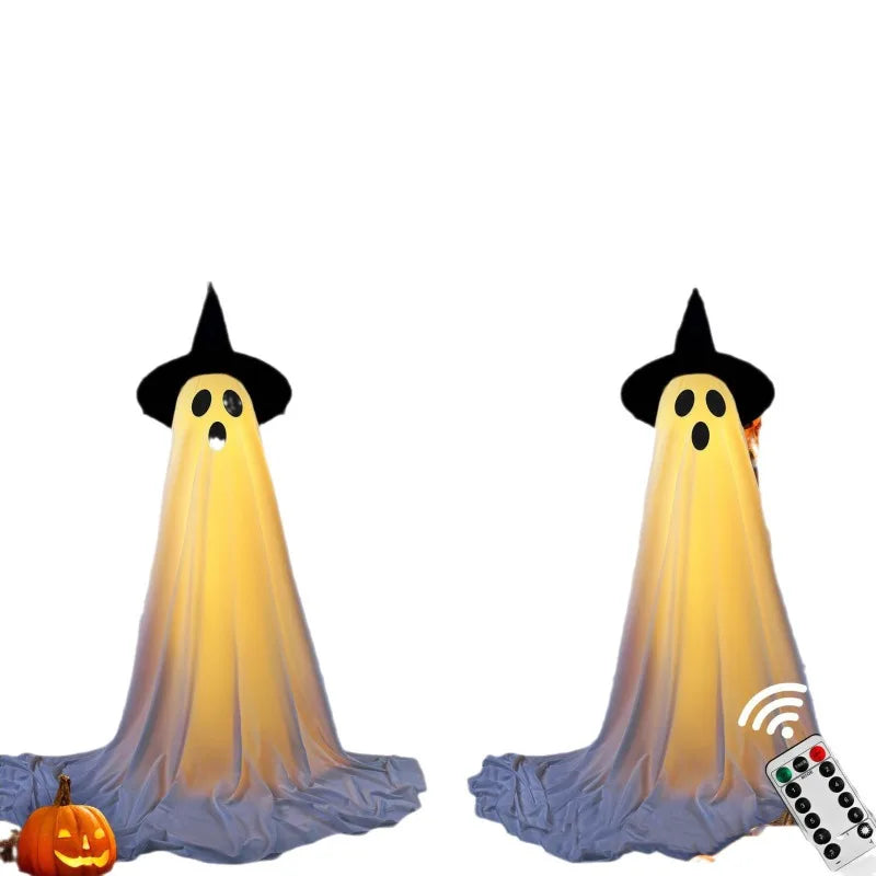 Decorações de Fantasmas para Halloween, Suprimentos para Festas de Halloween em Ambientes Internos e Externos, Adequados para Jardins, Varandas, Pátios e Gramados
