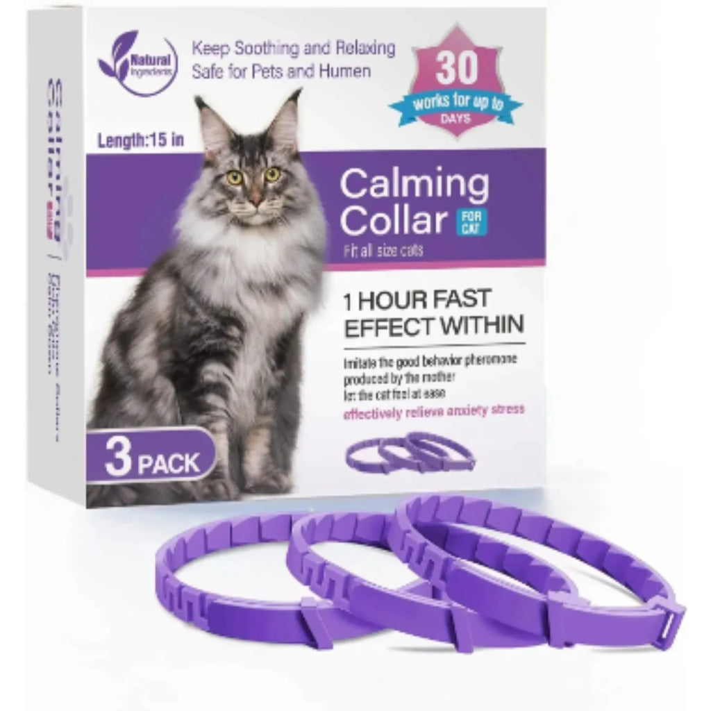 Coleira calmante para animais de estimação, para gatos, cães, ajustável, ansiedade, feromônio, reduzindo coleira para animais de estimação, duradoura, natural, calma, relaxar, calmante