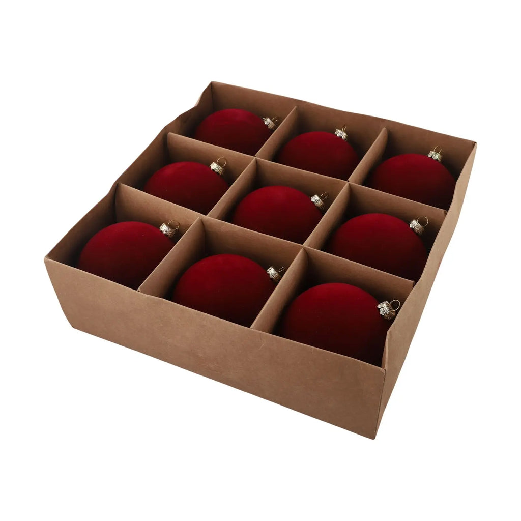 9 pçs 10cm bola de natal ornamentos árvore de natal pendurado pano de veludo bolas decorativas festa em casa decoração da árvore de natal ano novo