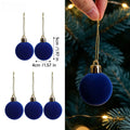 Bolas de Natal Flocadas, Enfeites para Árvore de Natal, Pingentes, Guirlanda de Natal, Decoração com Bolas de Veludo, Suprimentos DIY para Festas em Casa