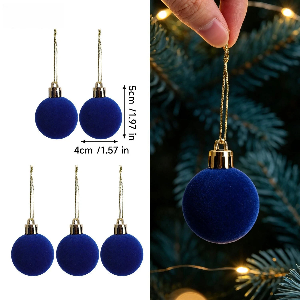 Bolas de Natal Flocadas, Enfeites para Árvore de Natal, Pingentes, Guirlanda de Natal, Decoração com Bolas de Veludo, Suprimentos DIY para Festas em Casa