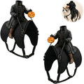 Fantasia de Cavaleiro Sem Cabeça para Animais de Estimação para Festa de Halloween, Traje Assustador de Ilusão de Montar em Cavalo 3D, Fantasia Realista de Cavaleiro Sombrio para Fotos