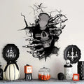 Adesivos de parede de esqueleto de Halloween, decoração divertida de casa para sala de estar e quarto