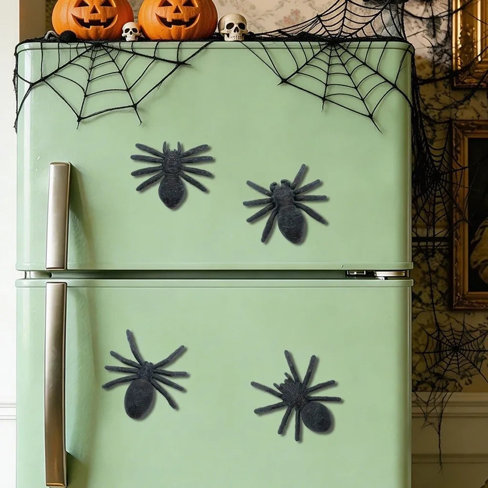 Decoração de Morcego Assustador para Halloween, Ornamentos Decorativos, Ímãs de Geladeira, Aranhas, Adesivos Criativos para Geladeira, Festa de Casa Assombrada