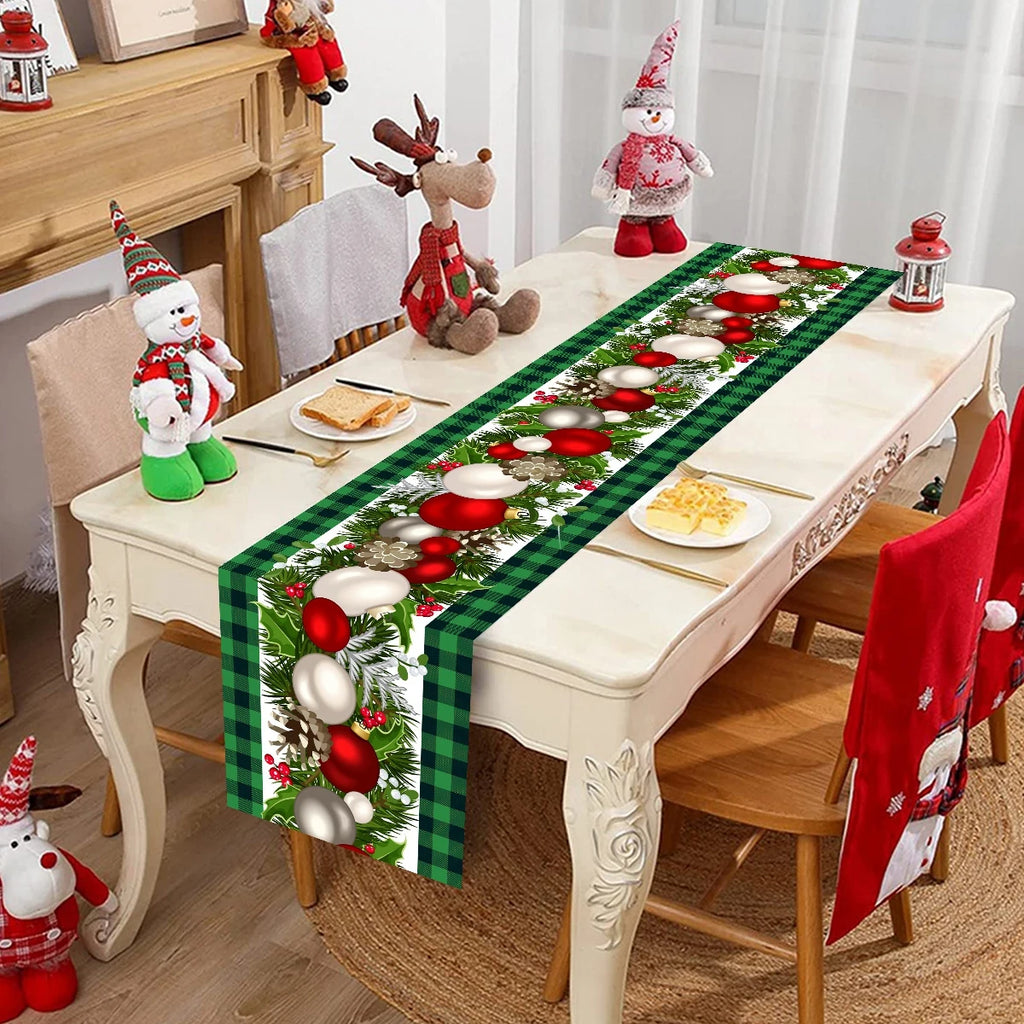 Natal papai noel corredor de mesa navidad natal noel árvore boneco de neve bandeira de mesa feliz natal decoração para casa 2025 ano novo 2026
