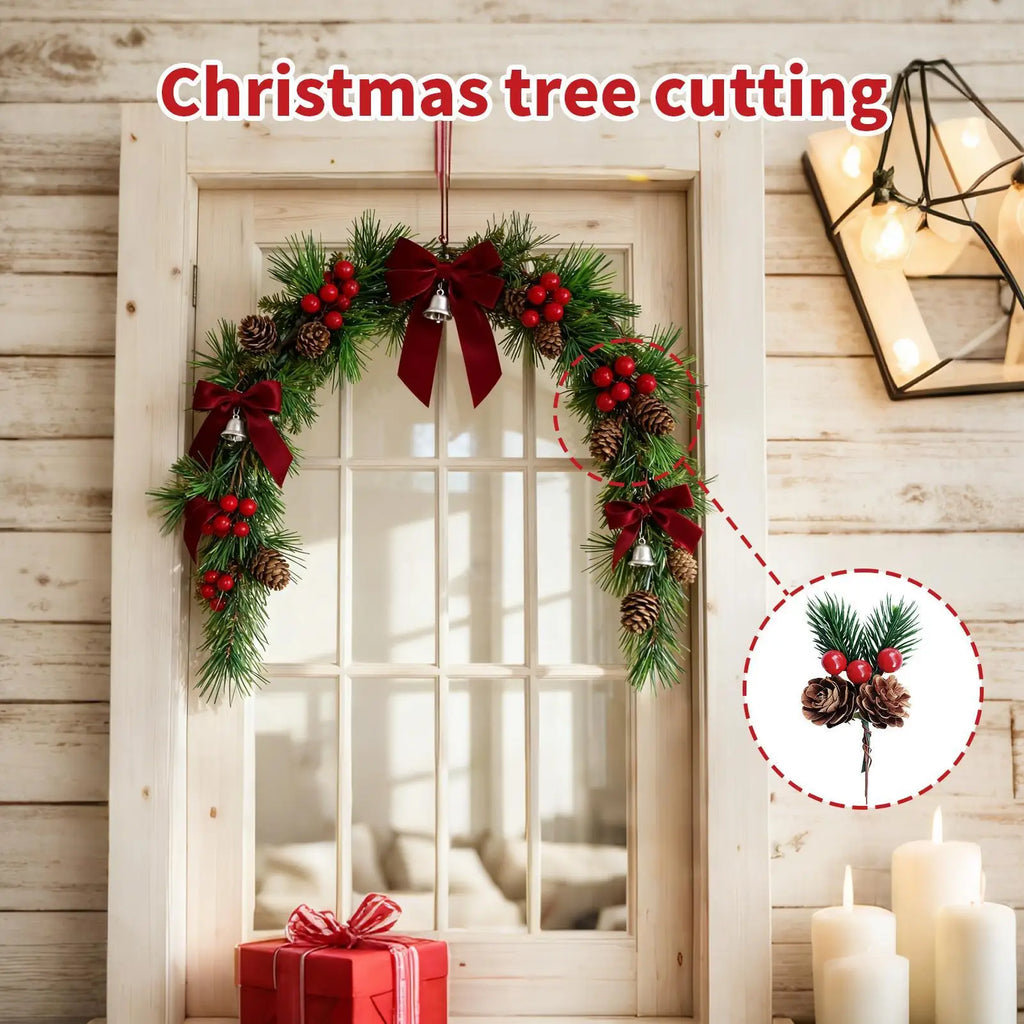 Decoração de natal picaretas 10 peças decoração artificial do feriado ramos de natal decorativos para cartões de felicitações de configuração de casamento