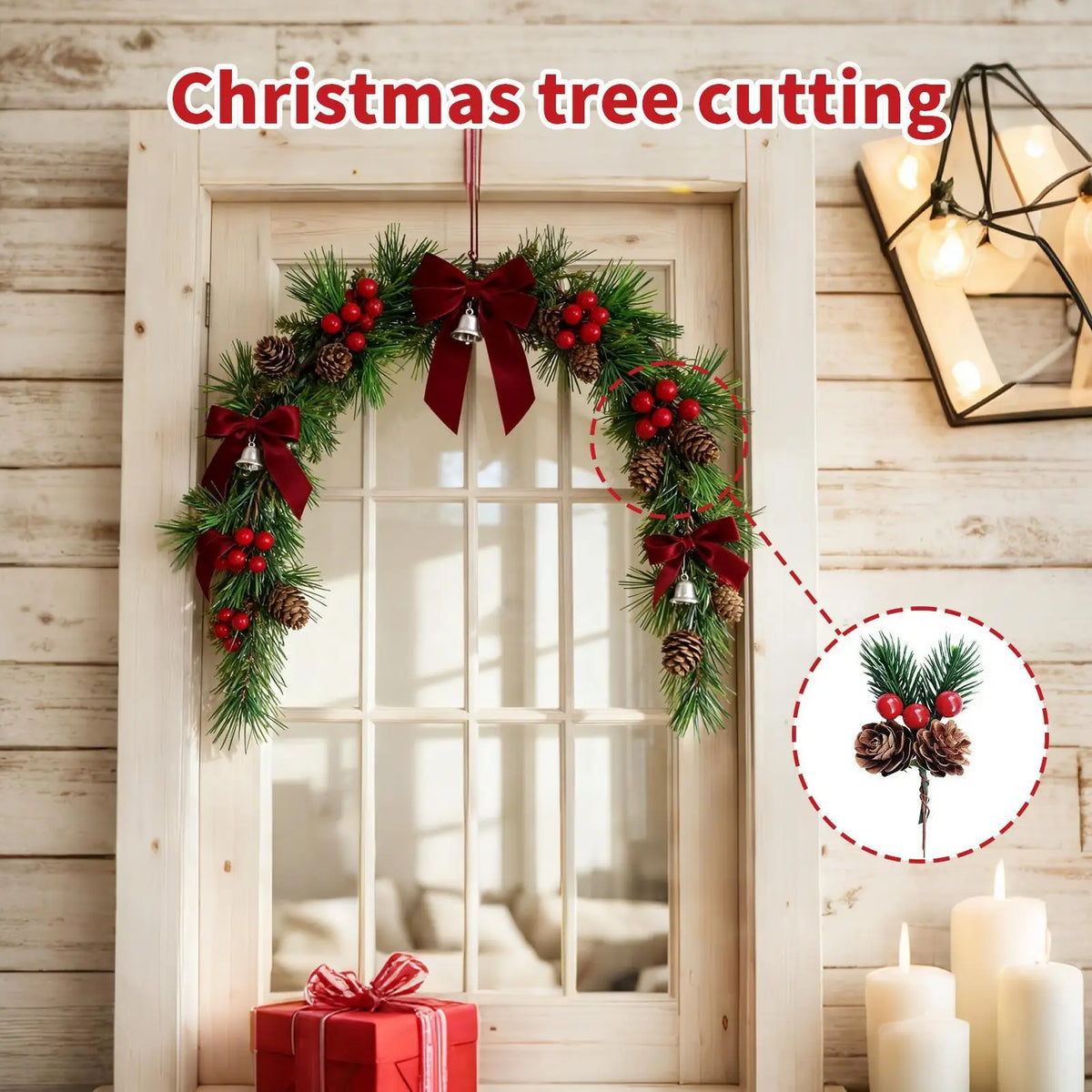 Decoração de natal picaretas 10 peças decoração artificial do feriado ramos de natal decorativos para cartões de felicitações de configuração de casamento