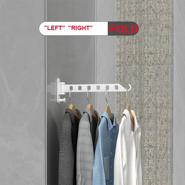Rack de secagem de roupas-retrátil dobrável forte suporte de carga interior de parede de alumínio simples e conveniente rack de roupas
