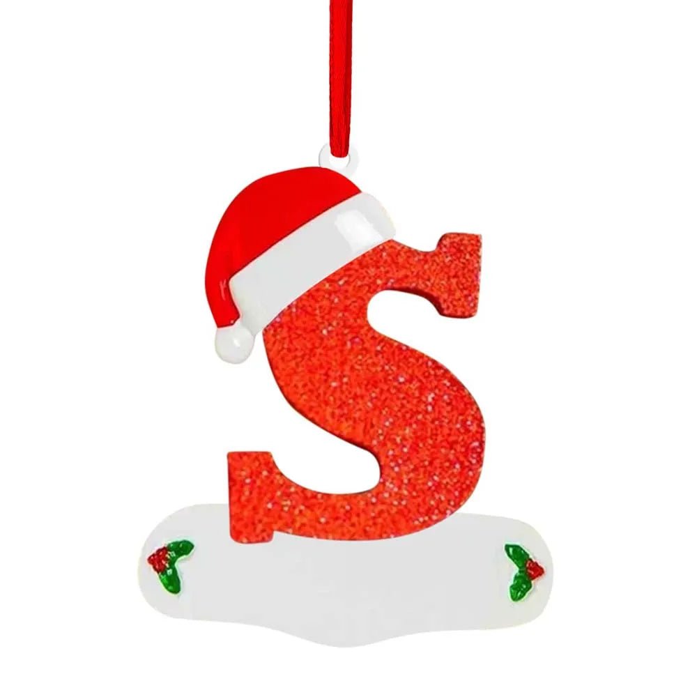 Personalize Decoração De Natal, 26 Letras, Pingente para Árvore De Natal Decor,DIY Nome Ornamento