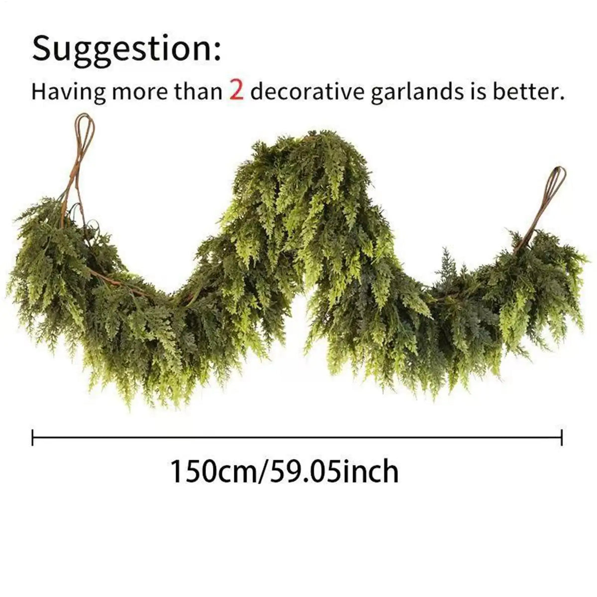 Decorações de árvore de natal feriado falso guirlanda cedro rattan grinalda artificial pinho guirlanda casamento casa lareira porta decoração