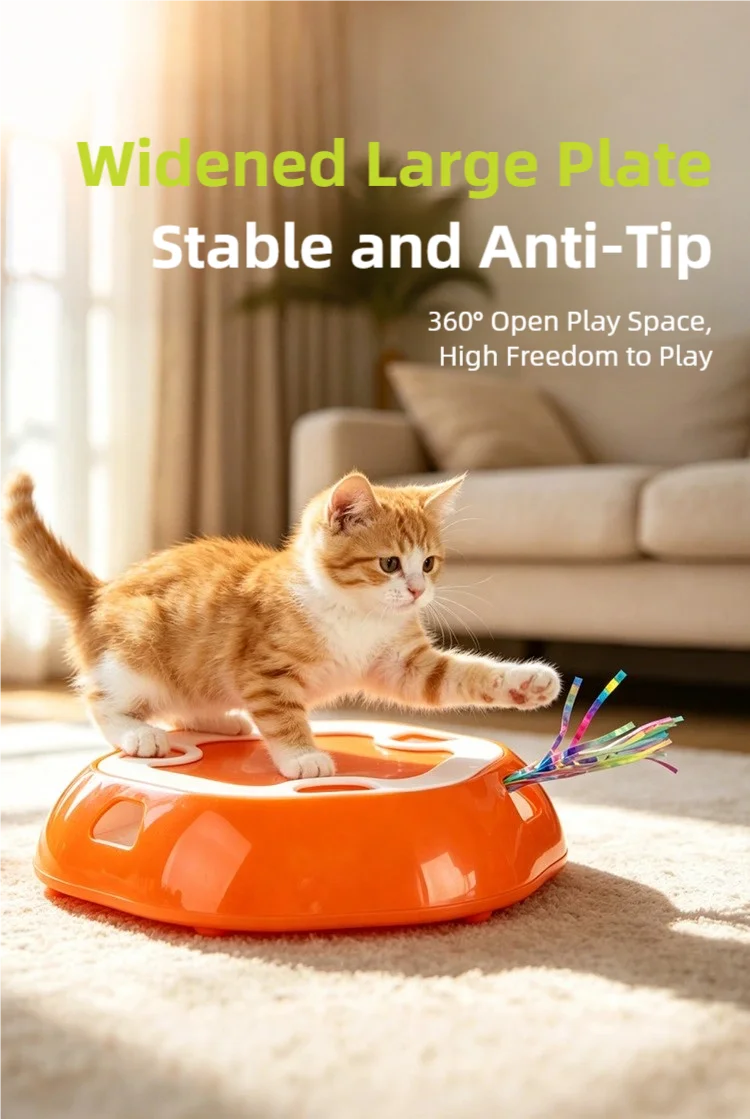Brinquedo Elétrico Retrátil para Gatos: Placa de Exercício com Múltiplos Buracos para Aliviar o Tédio e Estimular a Energia (Estilo Whack-a-Mole)