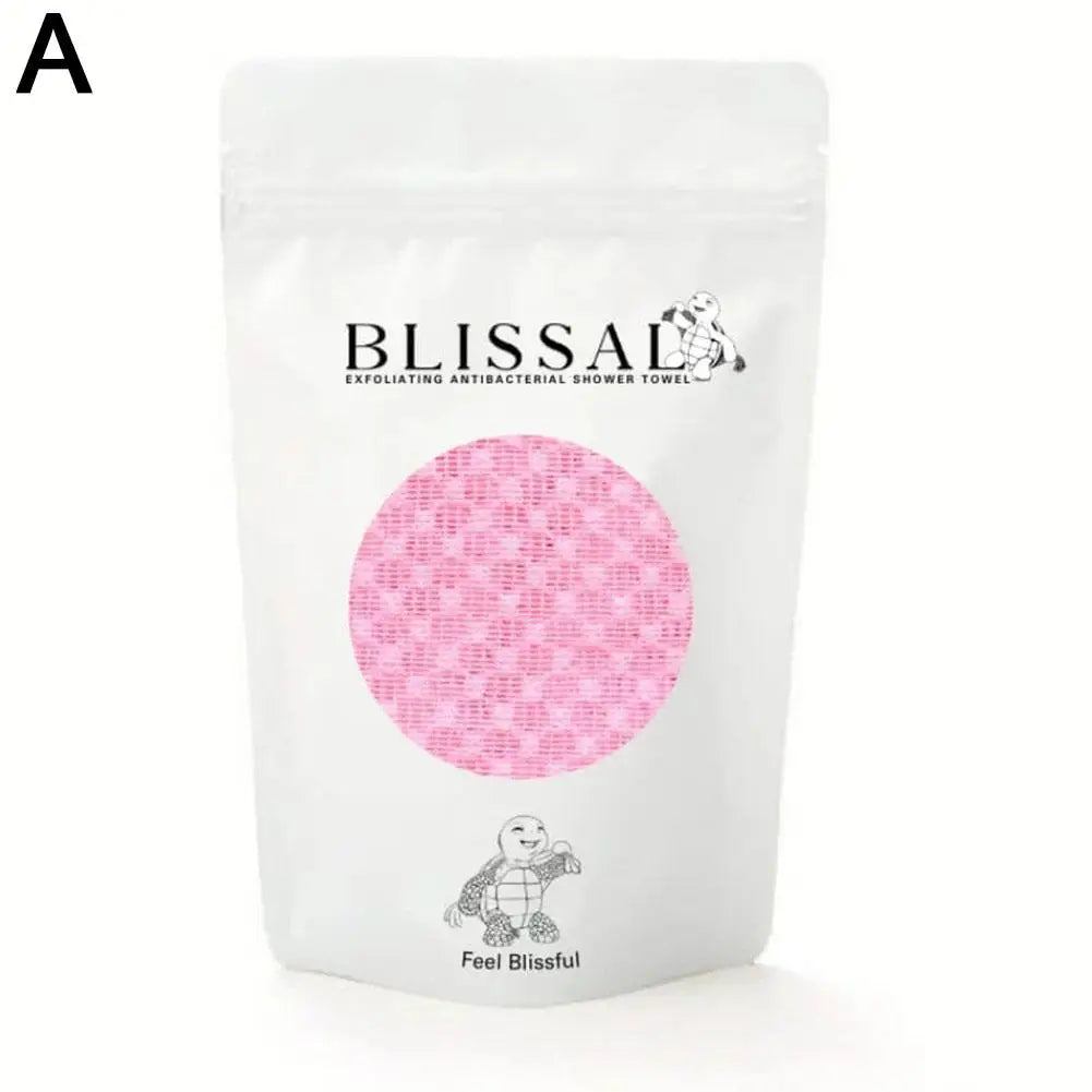 Toalha de Banho Esfoliante Dupla Face Durável para Costas, Cinta Esfoliante Corporal Unissex para Desintoxicação e Remoção de Sujeira, Toalha Alongada para Costas