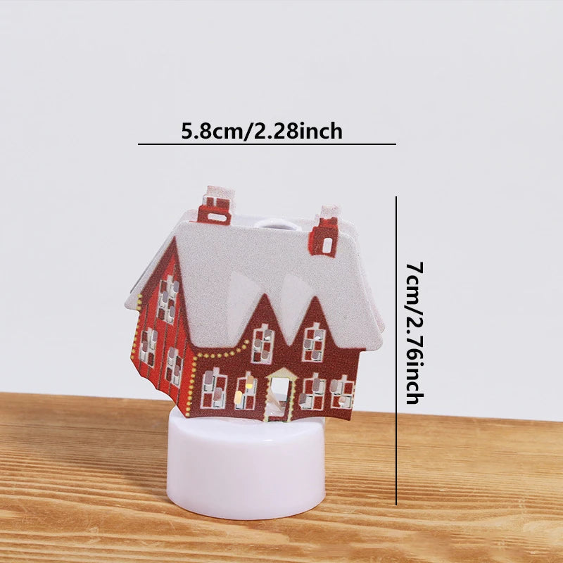 LED Christmas Candle Lamp Decorações, pequena Santa, boneco de neve, árvore de Natal, Holiday Night Lights, Home Party, Jardim