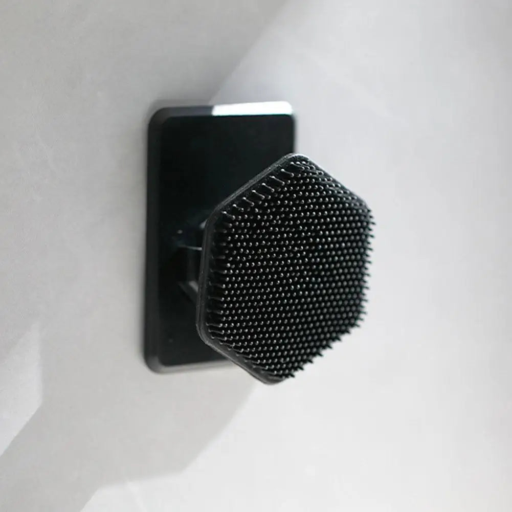 Escova de Limpeza Facial Hexagonal Portátil em Silicone, Esfoliante Facial Macio para Limpeza Profunda dos Poros