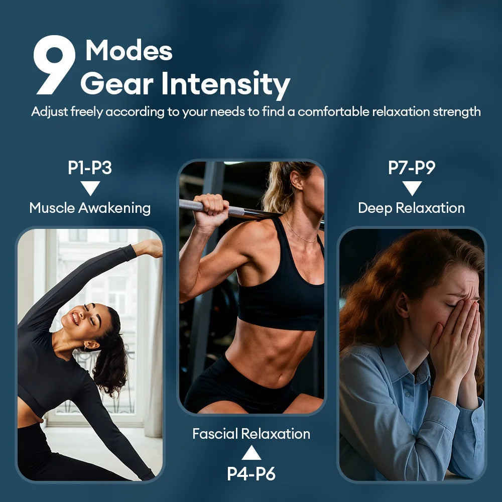 66-head Fascia Gun High Frequency Vibration Body Massage Gun Back Massager Waist Massager Neck Shoulder Thigh Massager