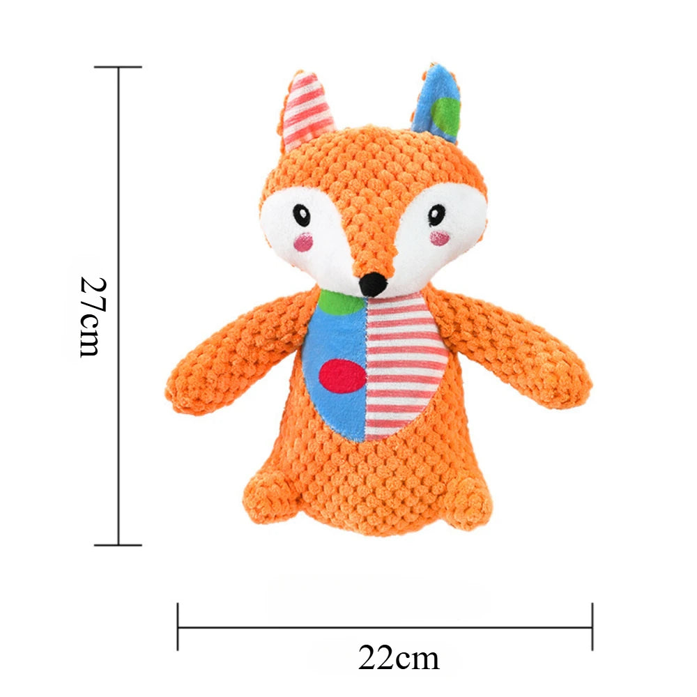 Brinquedo de pelúcia para animais de estimação, brinquedo interativo para limpeza de dentes, estilo animal fofo, resistente à mordida, filhote de cachorro estridente, brinquedo de mastigar, suprimentos para animais de est