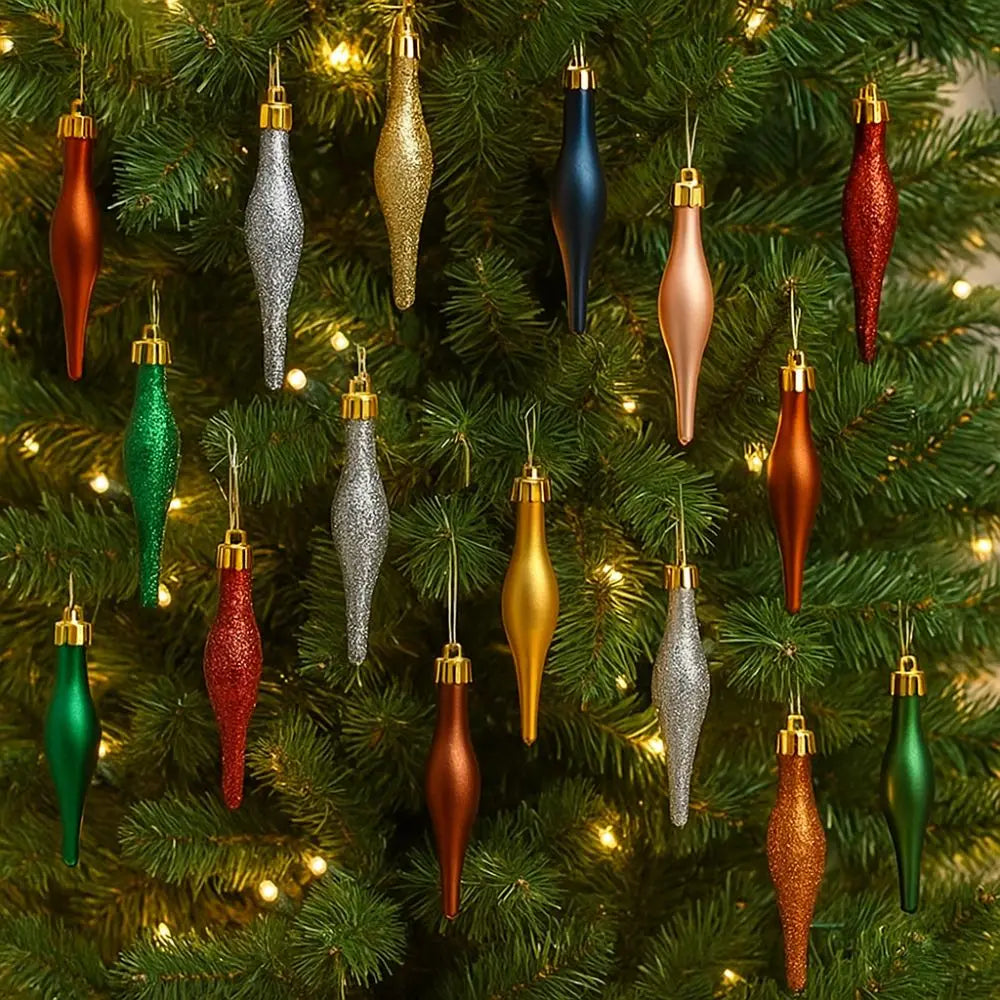8 pçs 9cm pingentes de bola de natal em forma de doces galvanizado natal pendurado sorvete plástico feliz natal decoração