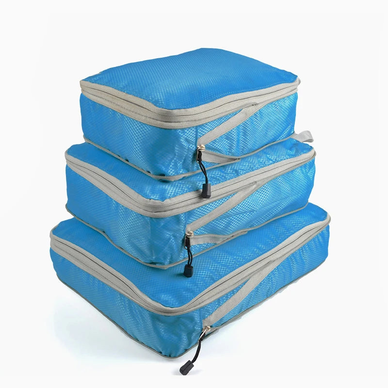 Cubos de embalagem de compressão para organizadores de viagem saco organizadores de embalagem de viagem cubos de bagagem para embalagem ultraleve expansível