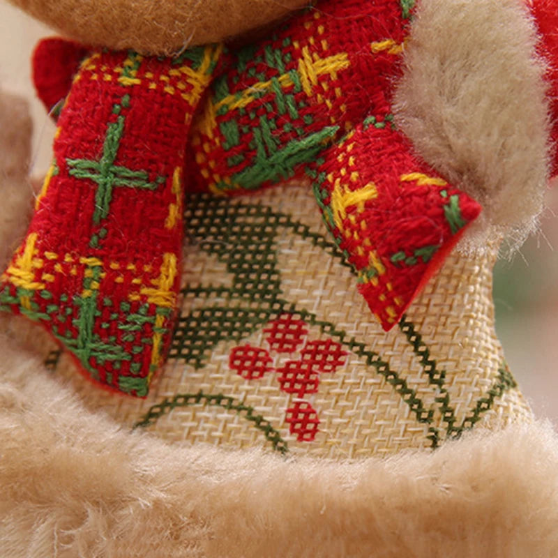 4 pçs feliz natal ornamentos diy presente de natal papai noel boneco de neve árvore pingente boneca pendurar decoração para casa noel natal ano novo