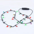 Colar de luzes LEDs de Natal com 8 luzes Bulbos de Natal Flash String Luzes de brilho Colar String Festival Decoração