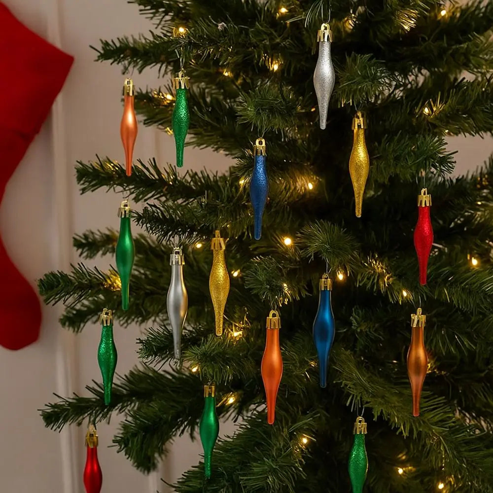 8 pçs 9cm pingentes de bola de natal em forma de doces galvanizado natal pendurado sorvete plástico feliz natal decoração