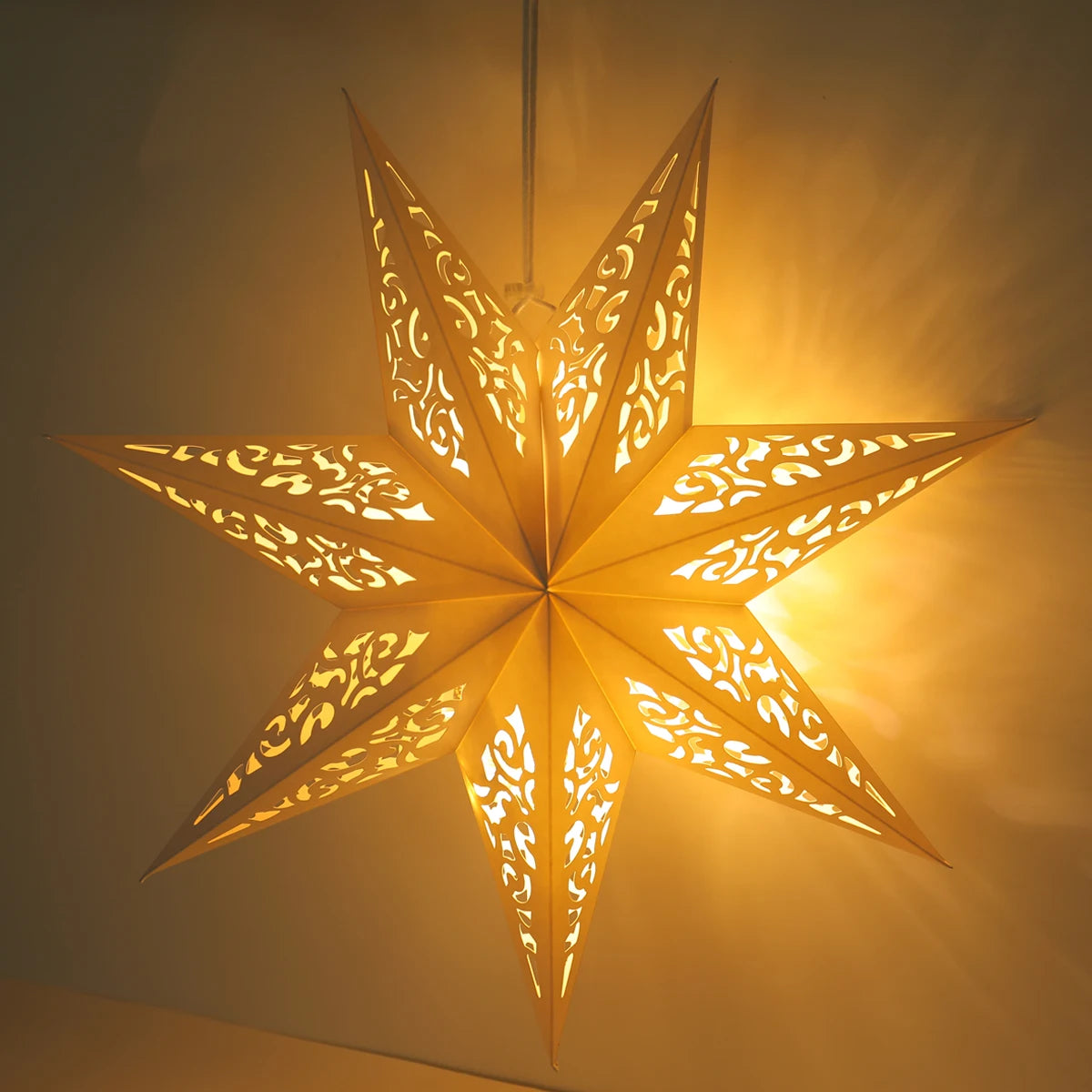 Estrela oca pendurado pingentes ramadan decoração 2024 para casa navidad natal noel presentes enfeites de natal ano novo 2024