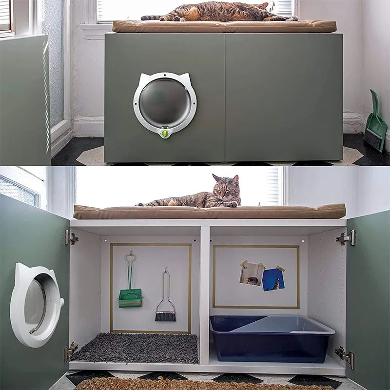 Porta para Gatos e Cães para Porta de Vidro, Acesso Livre para Gatos e Filhotes, Porta Automática para Animais de Estimação, Fácil Instalação, Porta de Entrada e Saída para Pequenos Animais