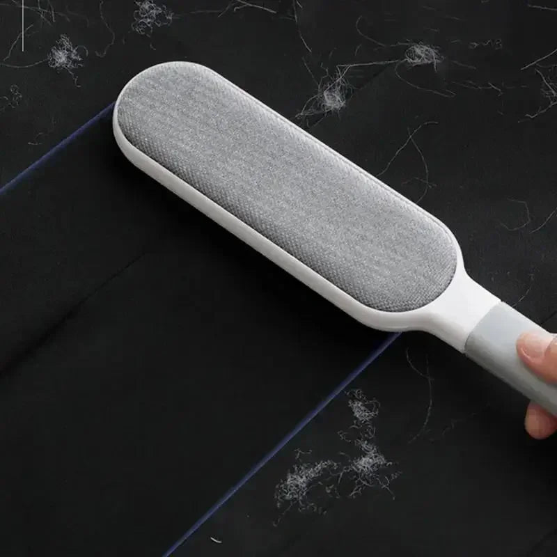 Removedor de pêlos de animais de estimação de dupla face, escova de fiapos pegajosa eletrostática manual, para gato, roupas, sofá, móveis, limpeza de carpetes