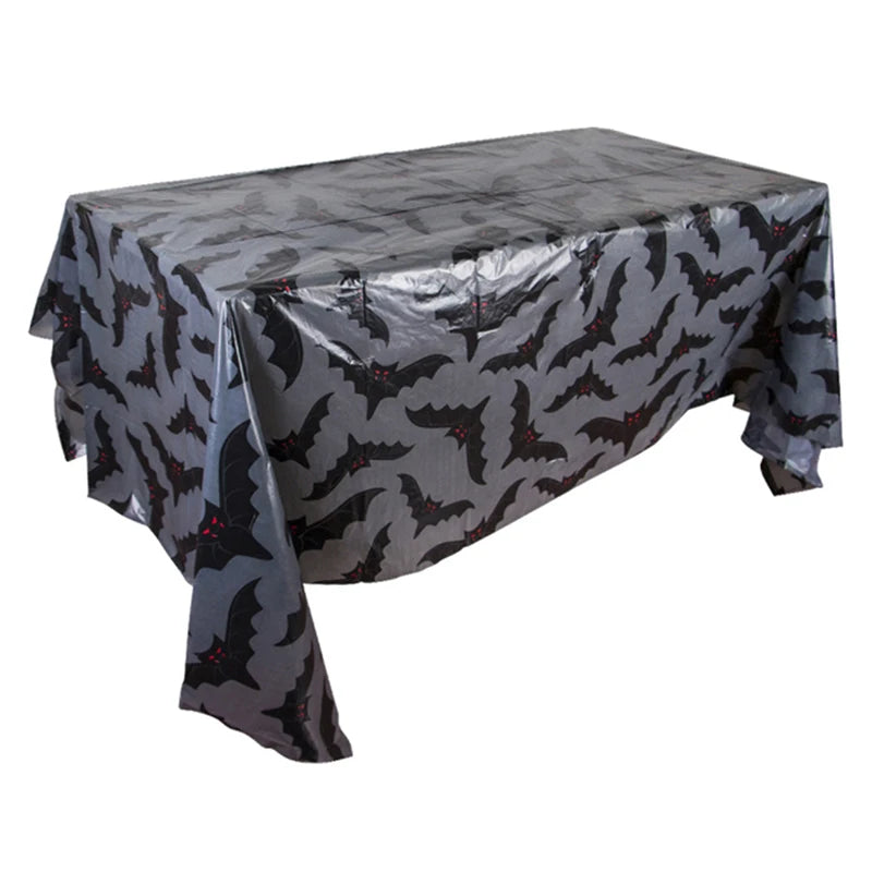 Toalha De Mesa Dobrável De Plástico Para Decoração De Halloween, Abóbora Aranha Web, Household and Party Supplies