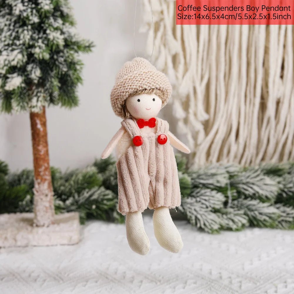 Ano novo 2024 natal anjo bonecas árvore de natal pingente ornamentos navidad 2022 decoração de natal para casa presentes natal noel deco