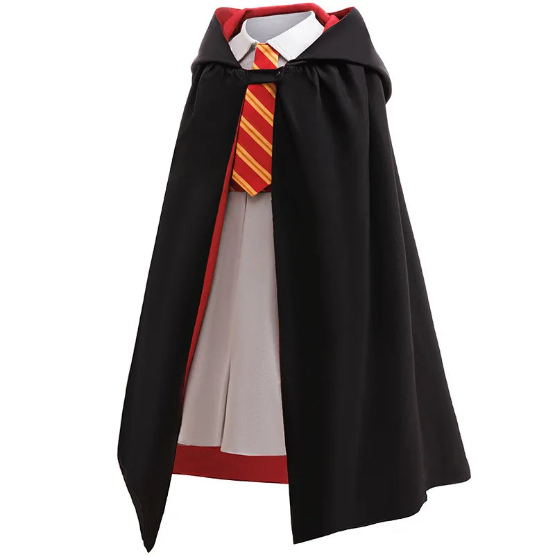 Meninas assistente escola cosplay vestido com capa uniforme da academia mágica para o dia das bruxas crianças bruxa role play festa traje carnaval