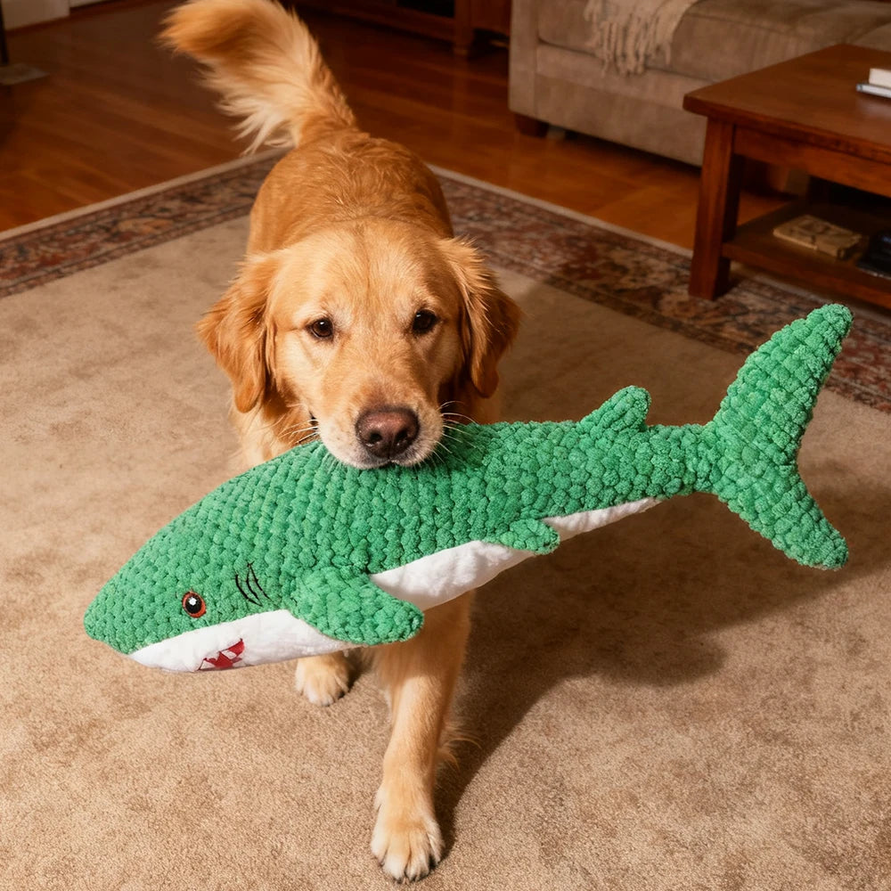 Brinquedo interativo de pelúcia resistente à mastigar para animais de estimação com som, formato de papagaio, adequado para animais de estimação grandes, médios e pequenos como gatos e cães, tecido de camada dupla, ai