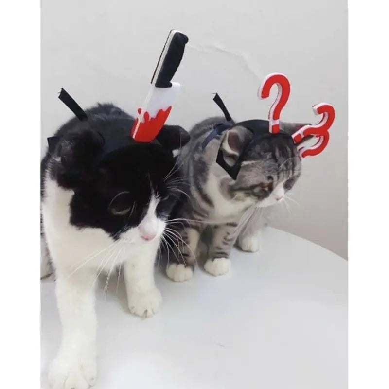 Traje de animal de estimação engraçado headwear para gato filhote de cachorro cão halloween fotografia adereços fontes de festa acessórios para animais de estimação