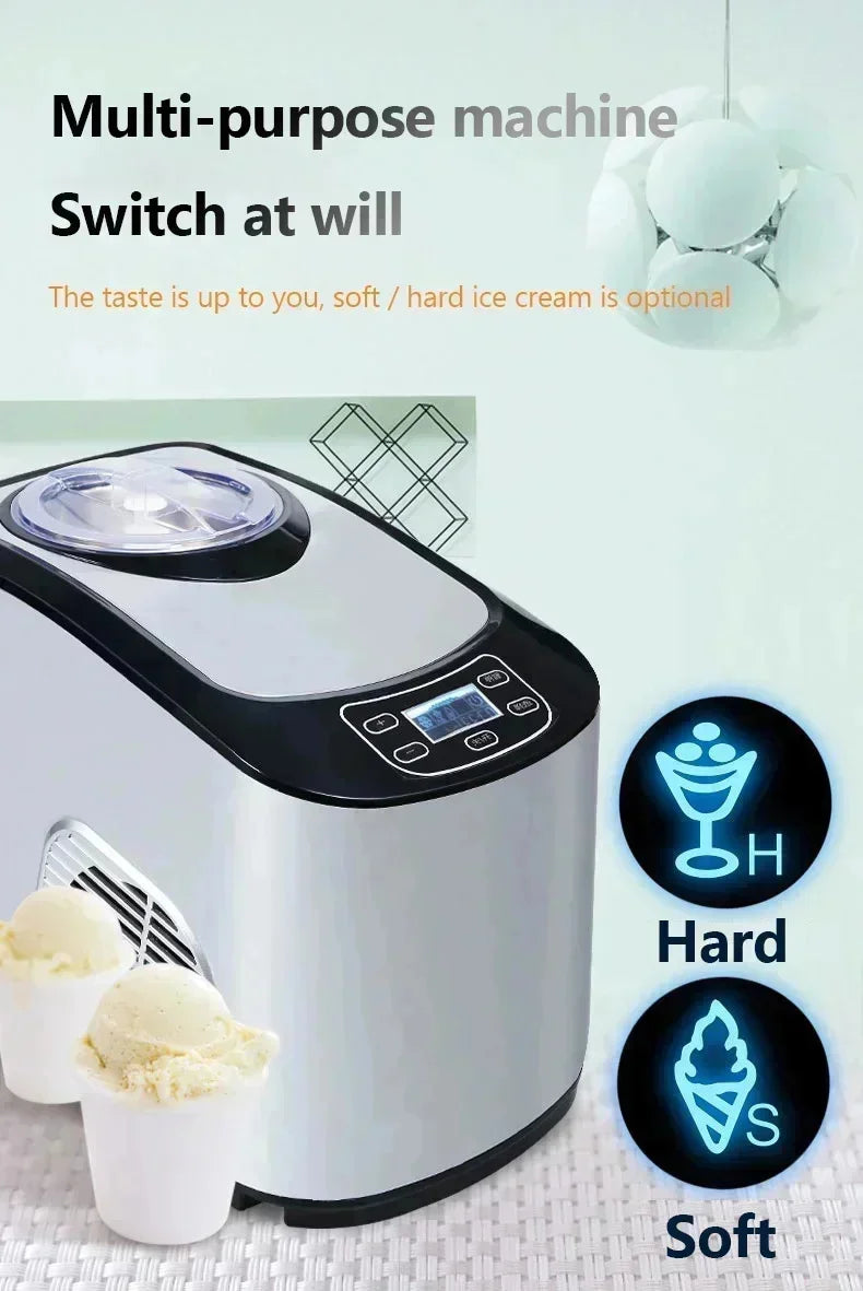 220v 140w inteligente automático comercial máquina de sorvete macio duro termostato ajustável manter frio máquina de gelato doméstico