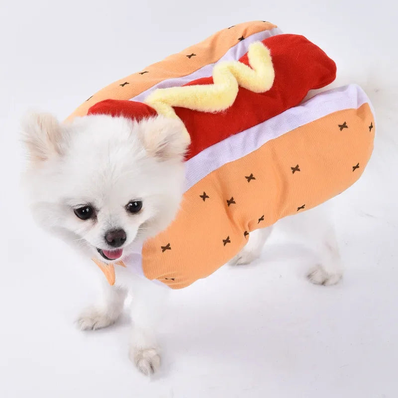 Halloween roupas para cães de estimação transformados vestuário para animais de estimação e peruca para festa de férias suprimentos para animais de estimação engraçado boneca sangrenta com faca traje do cão