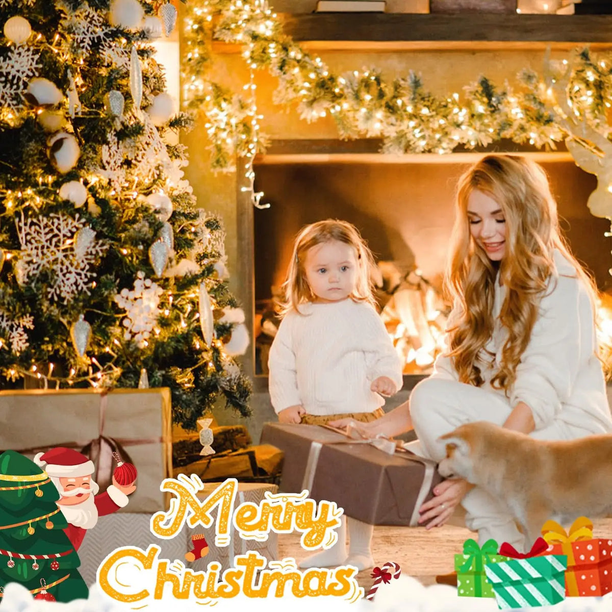 80 Luzes de Natal LED à Prova d'Água para Exterior, Cordão de Luzes de Fada Mini Pisca-Pisca com Controle Remoto, 8 Modos, Alimentadas por Pilha, para Uso Interno e Externo