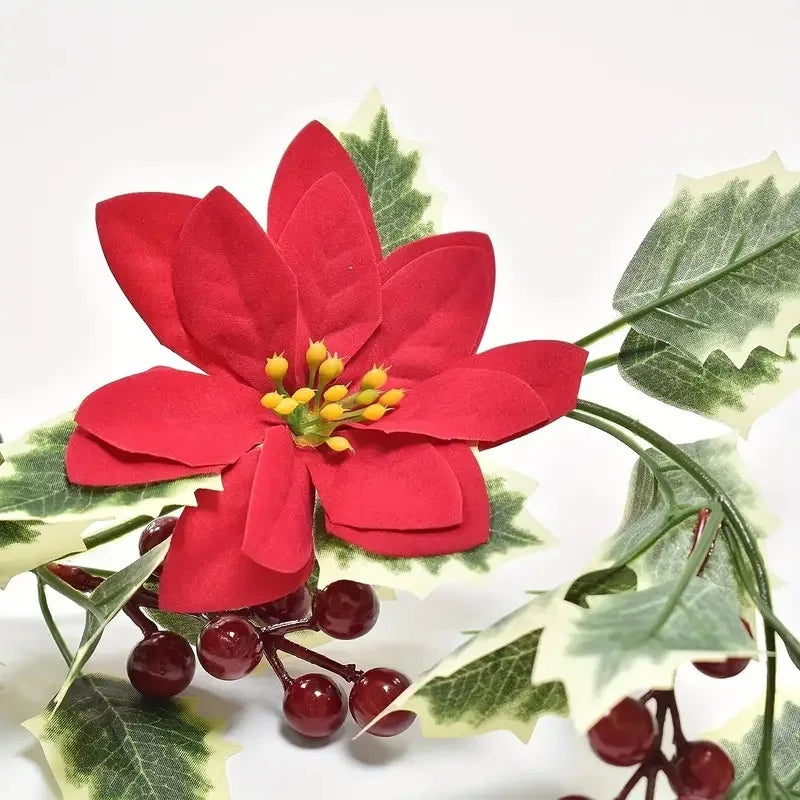 Guirlanda de Natal artificial - perfeita para atmosfera festiva - ideal para Natal, aniversário, casamento, aniversário, decoração de arco de parede