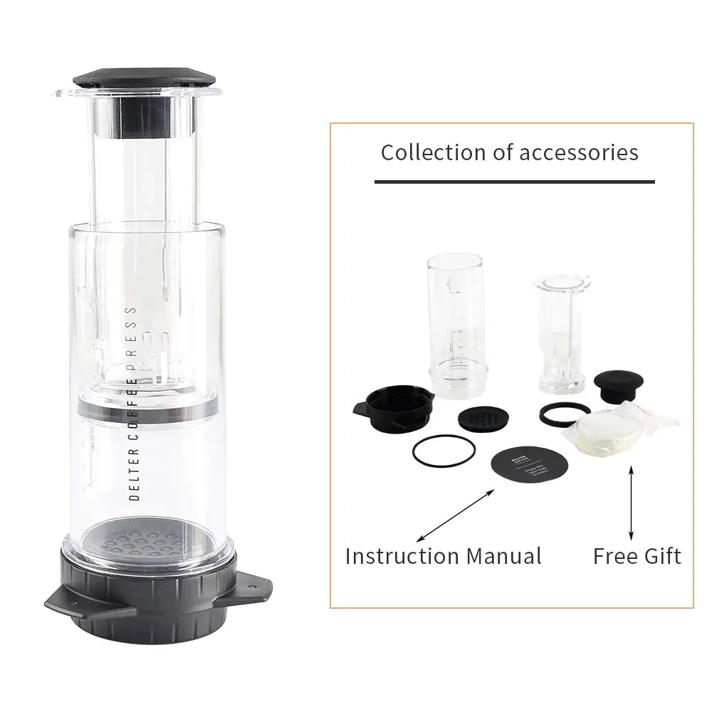 Cafemey máquina de café expresso portátil imprensa francesa barista ferramenta cafeteira imprensa ar máquina café com filtros para aeropress