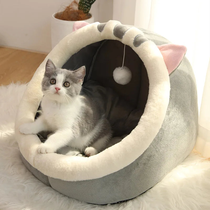 Cama para Gatos A1 Deep Sleep, Cama para Animais de Estimação com Desenho Animado, Dobrável, Removível e Lavável, Cama para Dormir para Cães Pequenos, Tapete, Bolsa, Caverna, Cama para Gatos