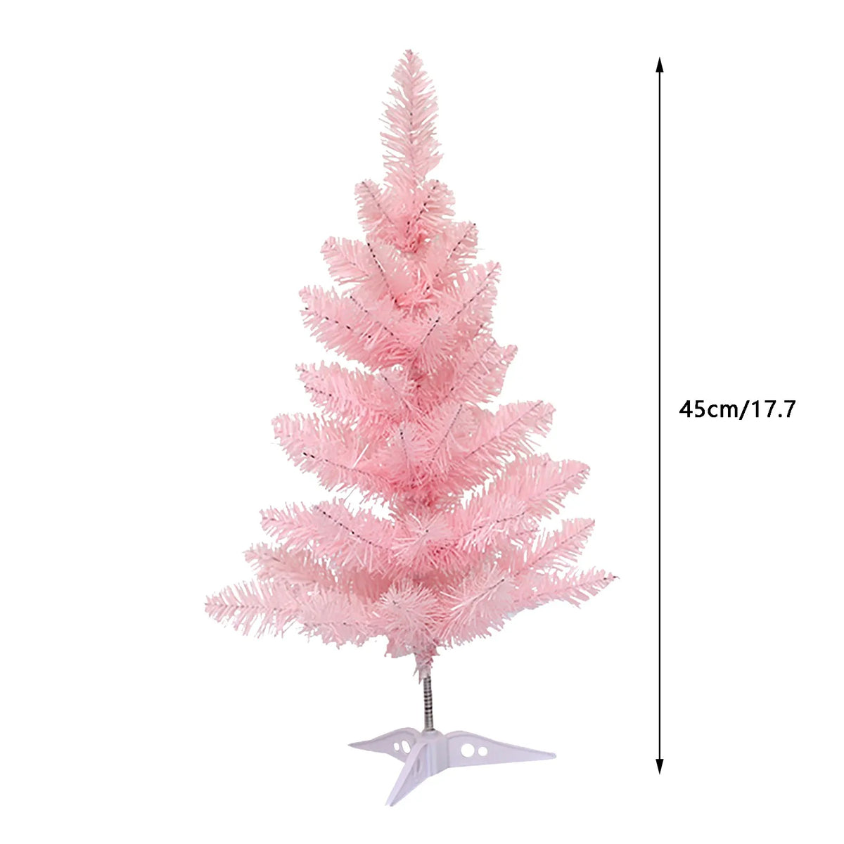 Árvore de natal artificial 45/60cm rosa desktop reunindo pinheiro de natal com luz decoração de natal ornamentos de janela presente