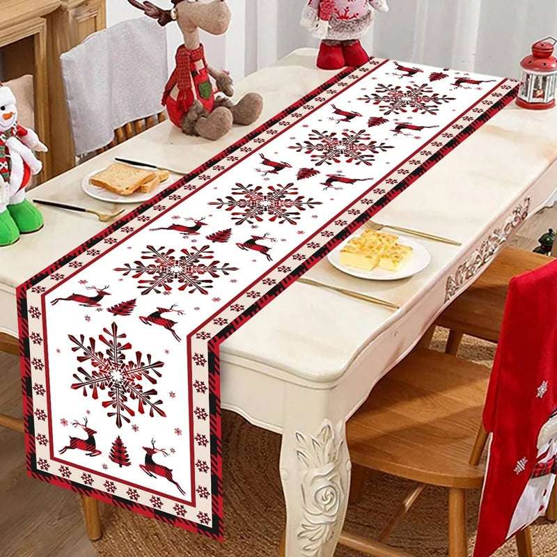 Feliz natal corredor de mesa natal capa de mesa decorações de natal para casa 2025 navidad natal presentes ano novo 2026 toalha de mesa