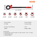 SucceBuy Manual Rosqueador de Tubos Ferramenta de Catraca Conjunto de Rosqueamento de Tubos Portátil com 6 PCS Morre para Tubos de Cobre de Ferro de Alumínio Galvanizado
