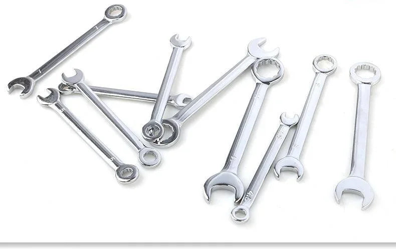 Novo 10 peças mini chave de extremidade aberta 4-11mm metrci/padrão imperial 45 #   Chaves de catraca de extremidade dupla de aço mini chave combinada