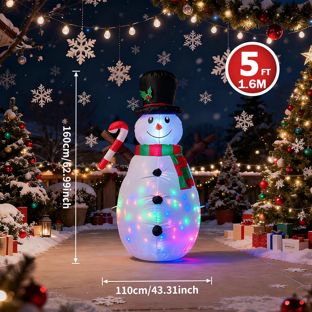 Decorações infláveis de natal-ramo boneco de neve, papai noel, homem de gengibre, saco de presente boneco de neve luz led decorações de gramado