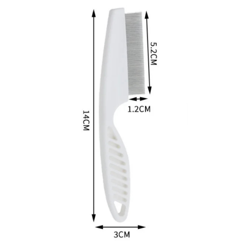 Pente de pulgas cão gato escova de remoção de pêlos de aço inoxidável dentes densos pente em linha portátil pet universal aliciamento limpeza suprimentos Kasa & Pet