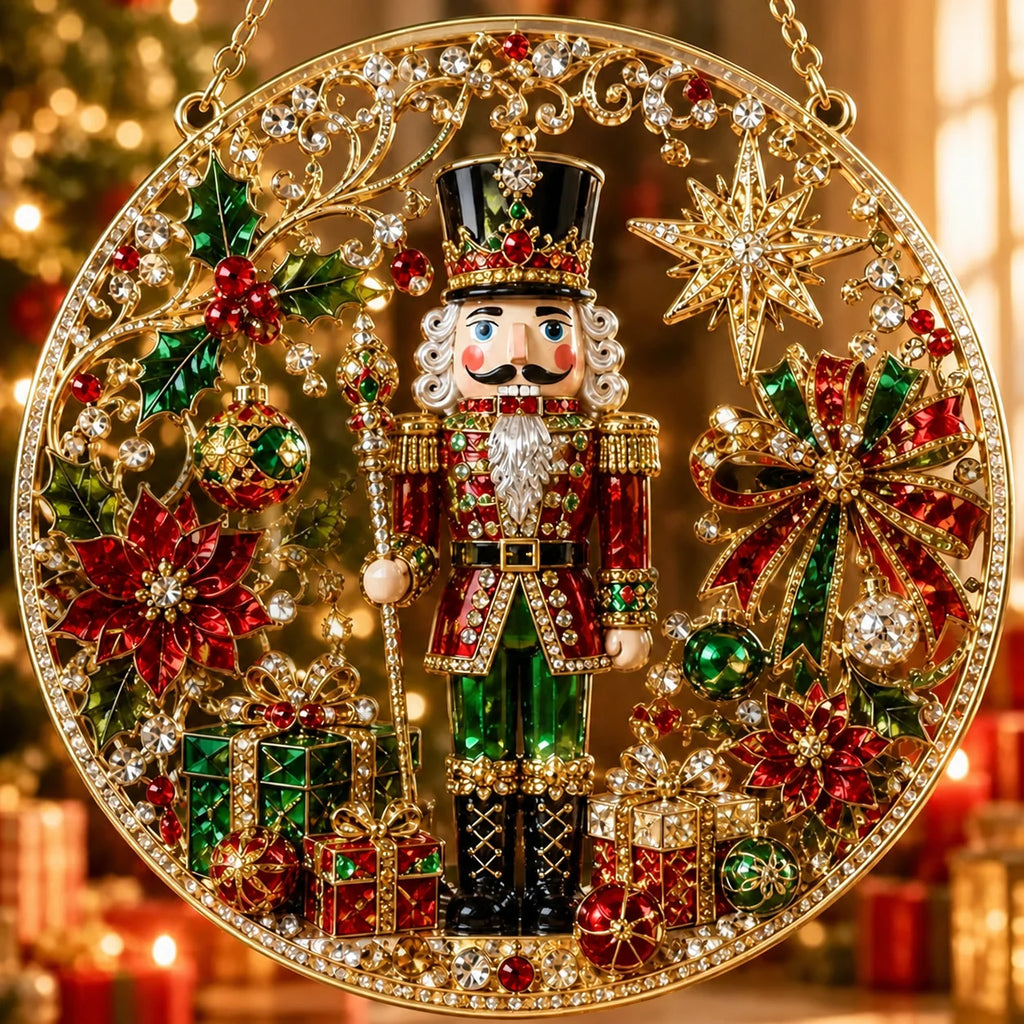 Enfeite de Natal Redondo para Pendurar, Enfeite de Natal Redondo em Acrílico, Criativo Enfeite de Natal em Acrílico para Pendurar