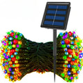 Luzes de corda solares led movidas a energia solar luzes ao ar livre de natal à prova dwaterproof água estrelado luz de fadas de natal para festival festa atmosfera
