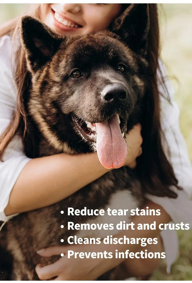 Produtos de limpeza para animais de estimação, toalhetes para remover marcas de rasgo, limpeza de tecidos molhados, limpeza de olhos de gato, remoção de marcas de rasgo e limpeza de animais de estimação