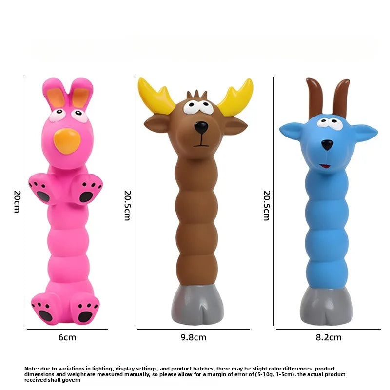 Brinquedo Interativo para Cães e Gatos, Coelho, Cabra e Alce que Gritam, Brinquedo de Animais de Desenho Animado para Cães, Brinquedo de Látex com Som para Mastigar e Treinar, Produtos para Animais de Estimação